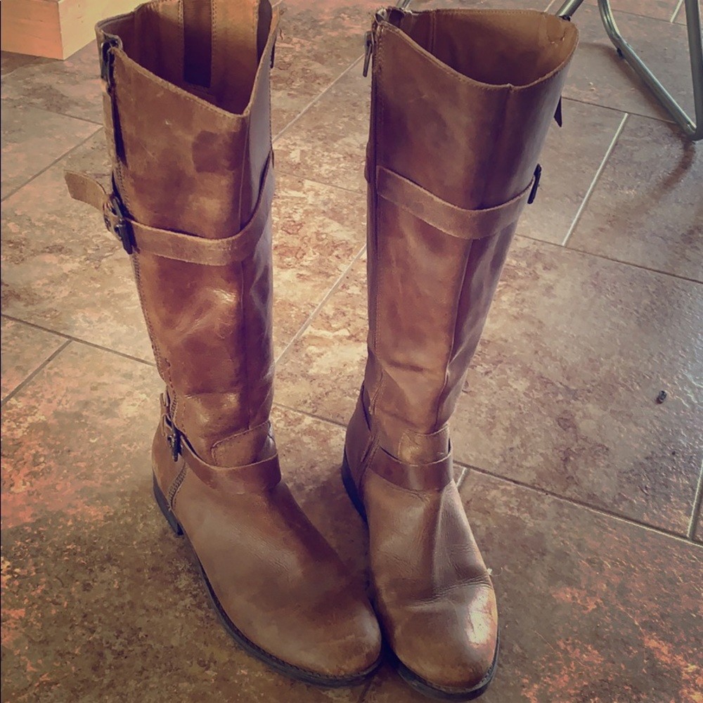 Leather tall boots 8.5